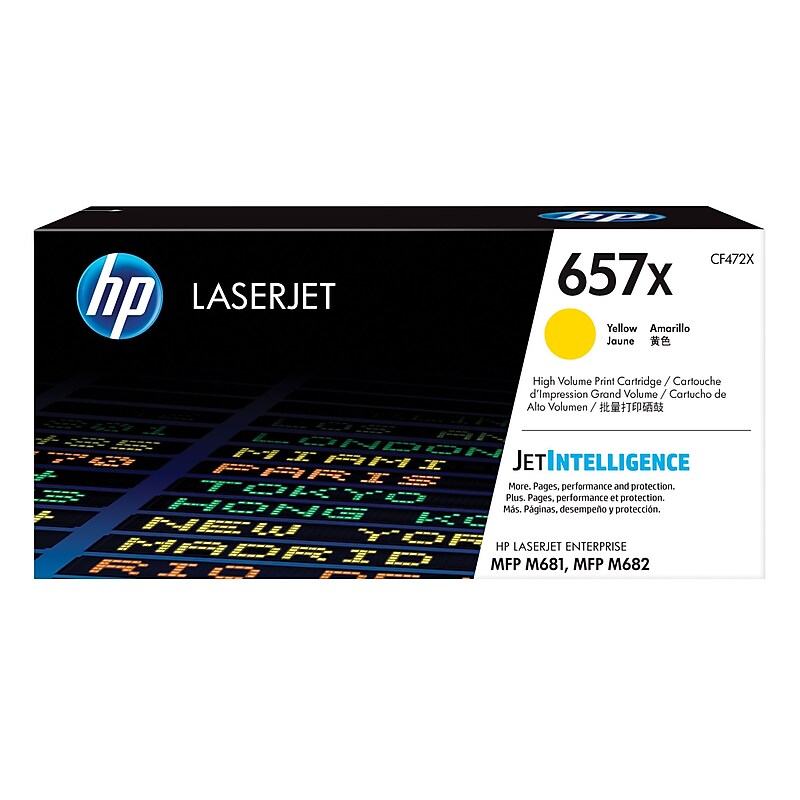 HP 657X Yellow High Yield Toner Cartridge (CF472X) image 1