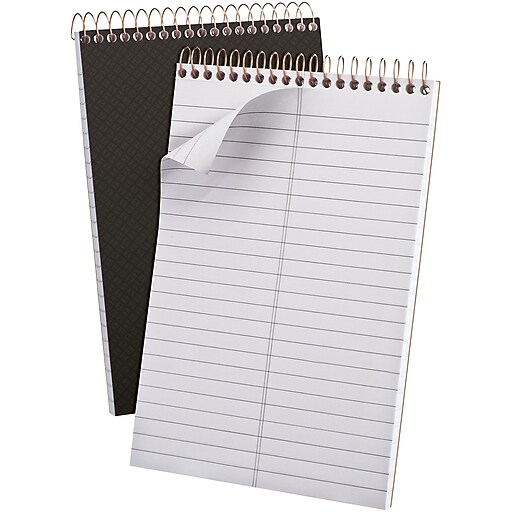 Ampad Gold Fibre Steno Pad, 6" x 9", Gregg Ruled, Gray, 100 Sheets/Pad