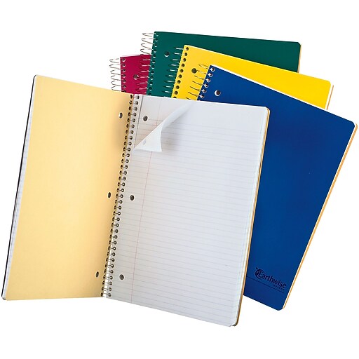 Oxford Earthwise 3Subject Notebooks, 8.5" x 11", College Ruled, 150
