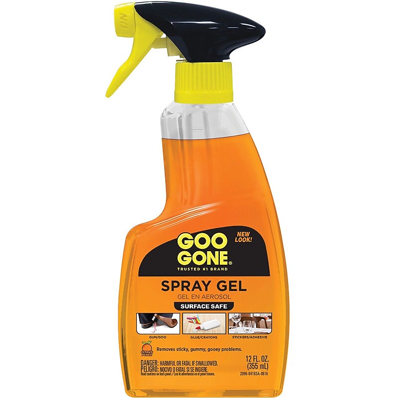 Goo Gone Original Adhesive Remover Spray Bottle, Fresh Citrus Scent, 12 Fl. Oz. (2096) image 1