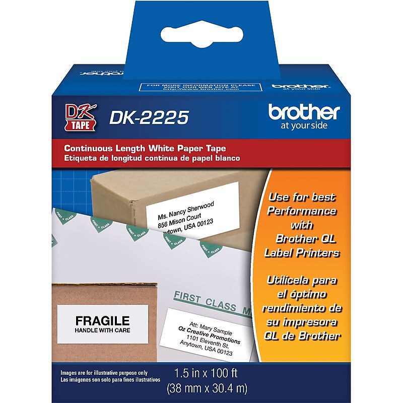 1.5” wide Continuous Length White Paper Tape image 1
