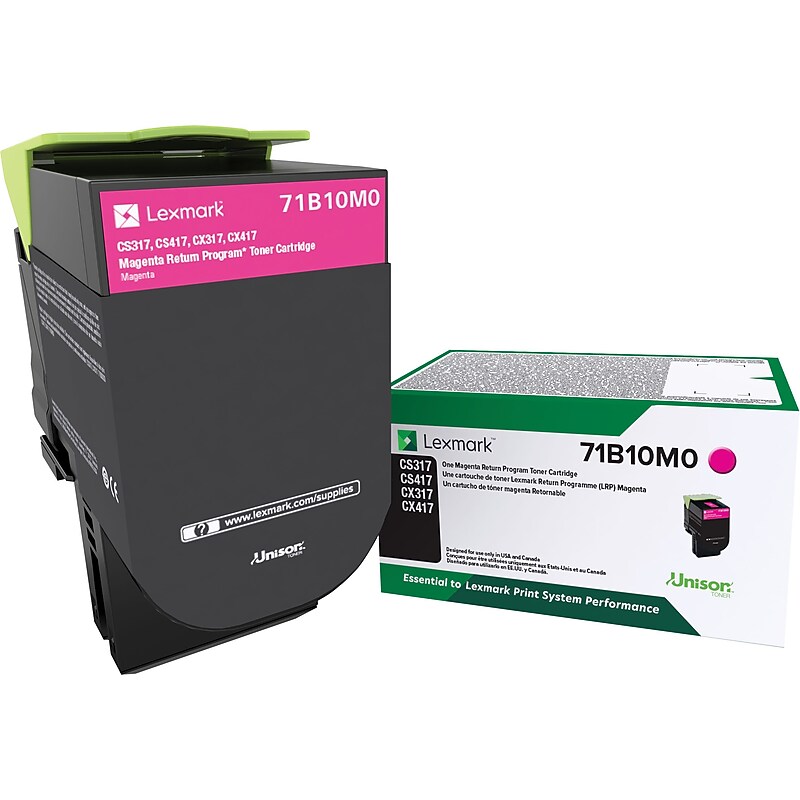 Lexmark 71 Magenta Standard Yield Toner Cartridge image 1