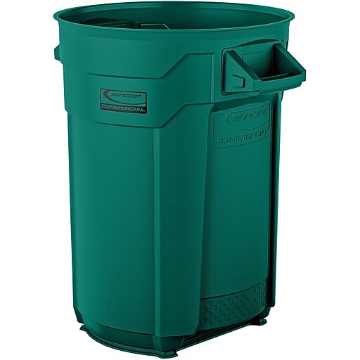 Shop Staples for Suncast Commercial Utility Trash Can 32 Gallon, Green