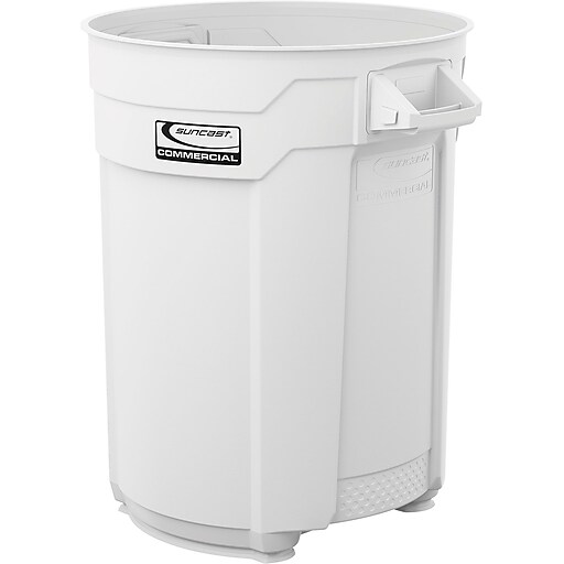 Shop Staples for Suncast Commercial Utility Trash Can 55 Gallon, White