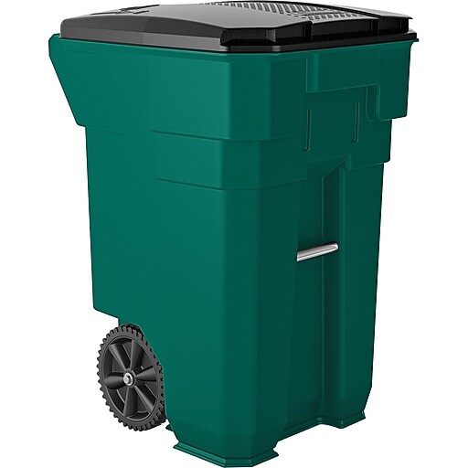 Suncast Commercial Wheeled Trash Can, 65 Gallon Green (BMTCW65G) at Staples
