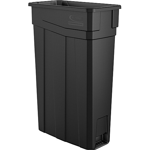 Suncast Commercial Slim Trash Can, 23 Gallon Black (TCN2030BK) Staples