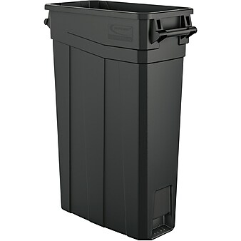 Suncast Commercial Slim Trash Can w/ Handles, 23 Gallon, Gray (TCNH2030)