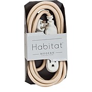 360 Electrical 8' Habitat Braided Extension Cord, 3-Outlet, 16 AWG, Gold