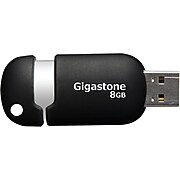 Gigastone 8GB USB 2.0, Black and Silver (GS-Z08GCNBL-R)