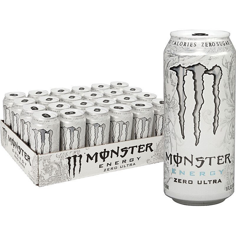 Monster Energy Ultra Zero Drink, 16 Oz. Cans, 24/Pack (145105) image 1