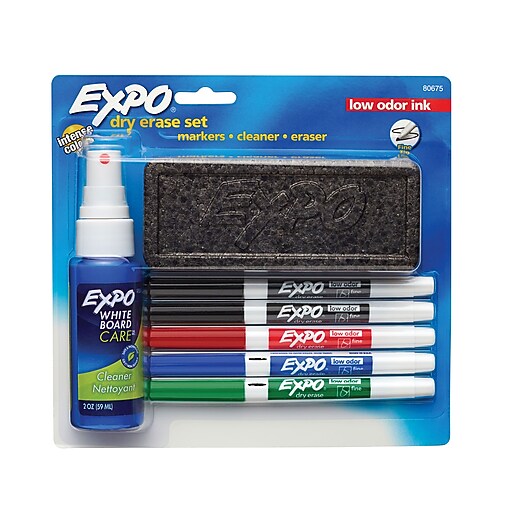 Expo Set Dry Erase Markers, Fine Point, Assorted, Starter Set/Kit