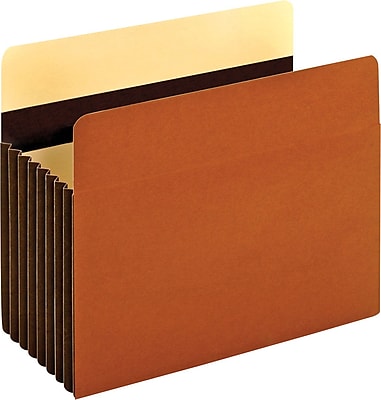 Wholesale CASE of 10 - Globe Weis Heavy-duty Accordion File Pockets-File Pockets, Letter, 24pt, 7" Exp, 1600 Shts, 5/BX, RDR