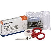 First Aid Only® Tape, CPR Mask, and Scissors, 1 Each/Box (90638)