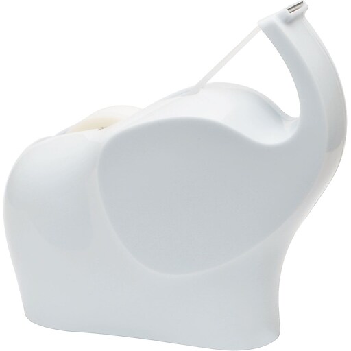 Scotch® Desktop Tape Dispenser, Elephant Design, White (C43ELPHT) at