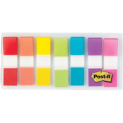 Postit® Flags, Assorted Colors, 1/2", 190 flags/pack (6837CF) Staples