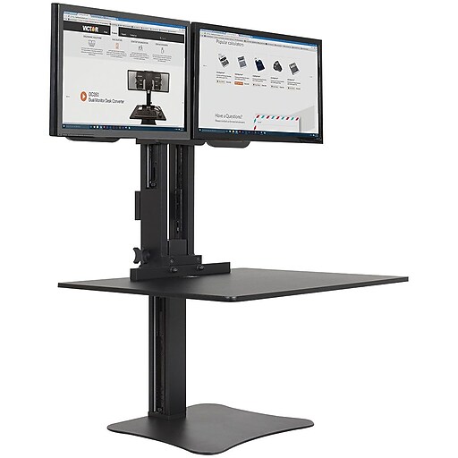 Victor Technology DC350 Desk Extender Sit & Stand Desk, Black (DC350