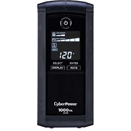 CyberPower CP1000AVRLCD 1000VA 600W UPS MiniTower Battery Backup