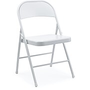 Staples Metal Folding Chair, Gray, 4/Pack (51508)
