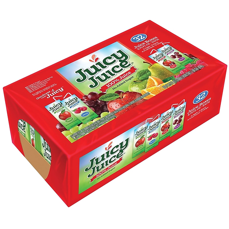 Juicy Juice 100% Fruit Variety Pack, 6.75 oz./Juice Box, 32/Carton (ZUD48675) image 1