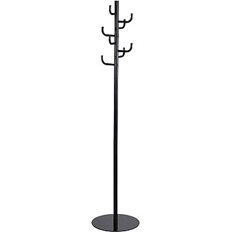 Safco Hook Head Coat Rack, Black (4241BL)