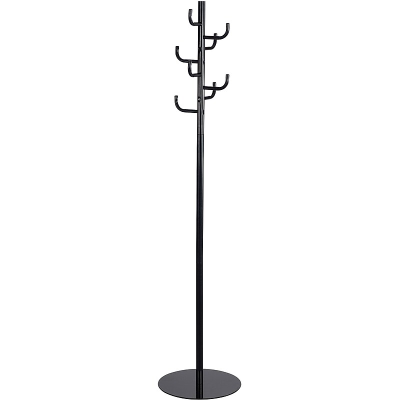 Safco Hook Head Coat Rack, Black (4241BL) image 1