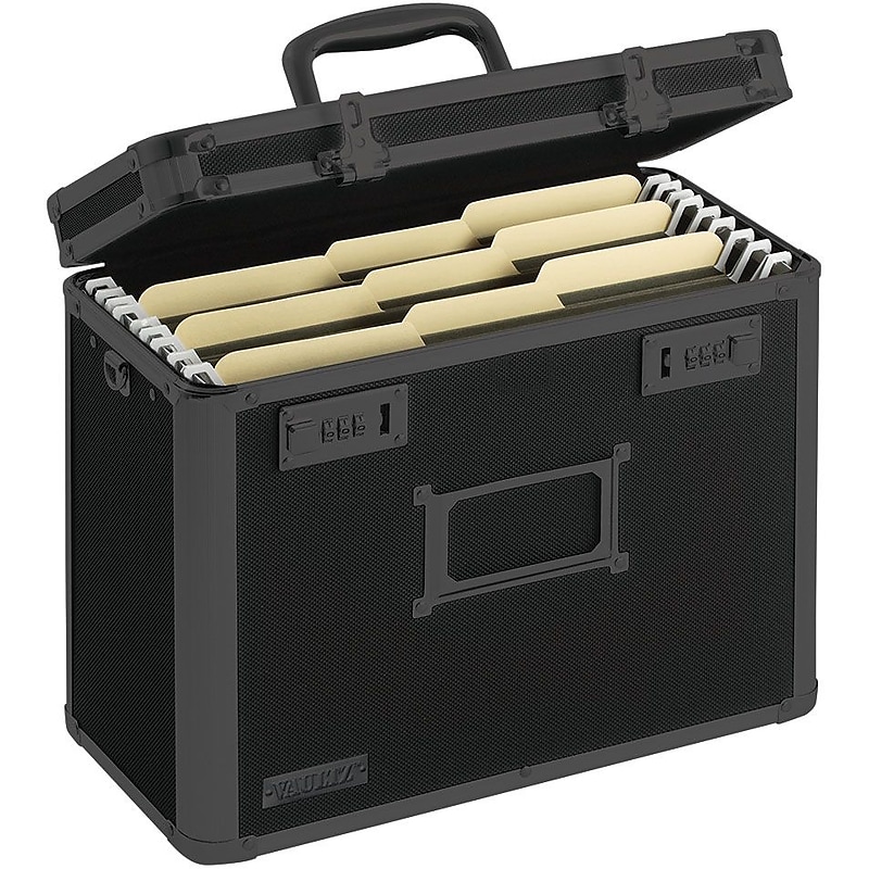 Vaultz Locking Personal File Tote, Letter Size, Tactical Black (VZ00310) image 1