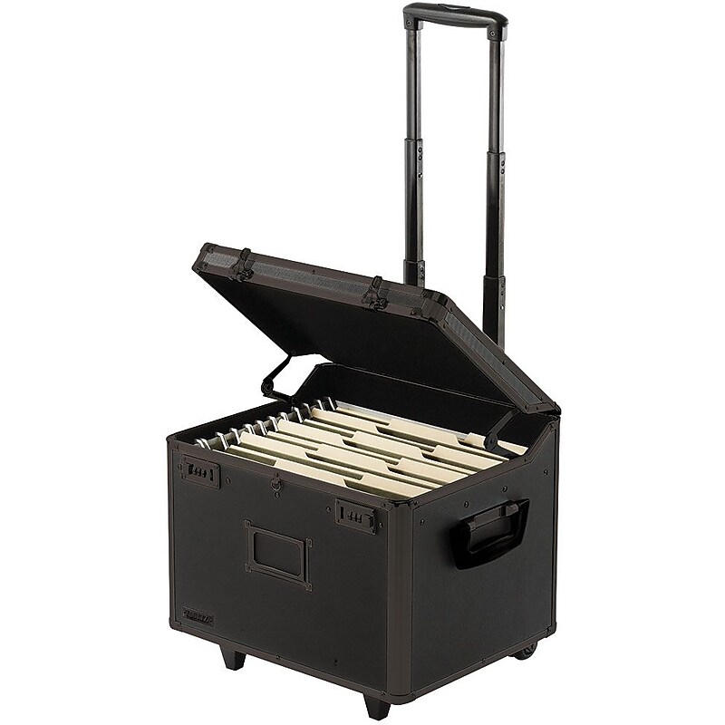 Vaultz Locking Mobile File Chest, Letter/Legal, Tactical Black (VZ00307) image 1