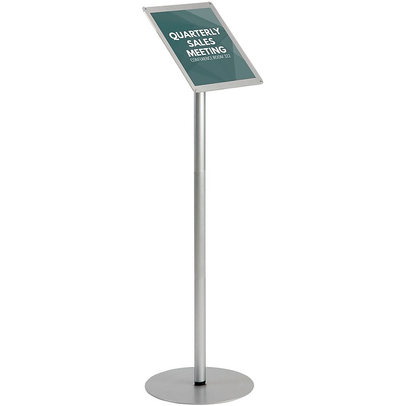 Deflect-O Document Holder, 8.5" x 11", Freestanding, Silver Steel (692045) image 1