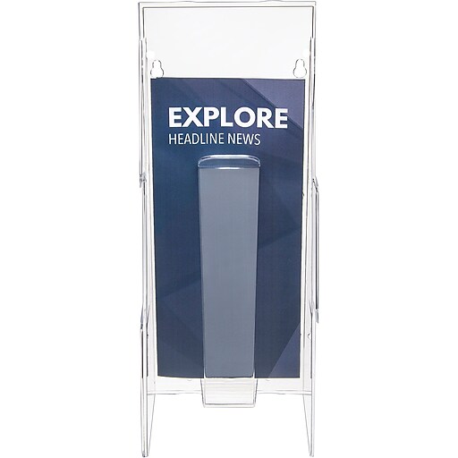 Deflecto® StandTall Literature Holder, 41/2"W x 117/8"H, Clear