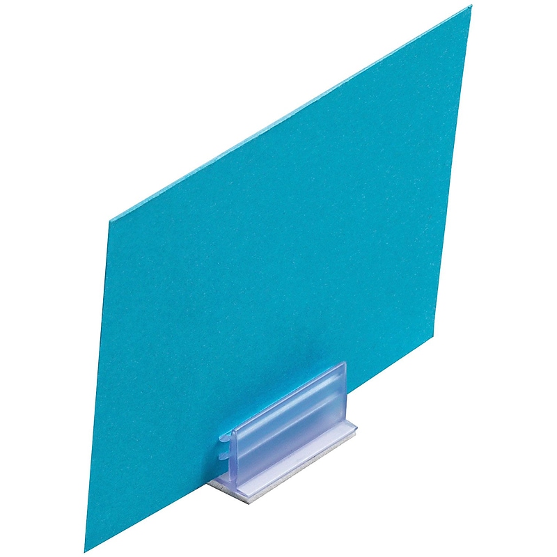 Deflect-O Supergrip Card Holder, 1", Table Top, Clear Plastic, 50/Pack (20002) image 1