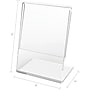 Deflecto Sign Holder, 5.875" x 2.5", Vertical, Table Top, Clear Plastic (20005RT)~#|#~s1096180_sc7