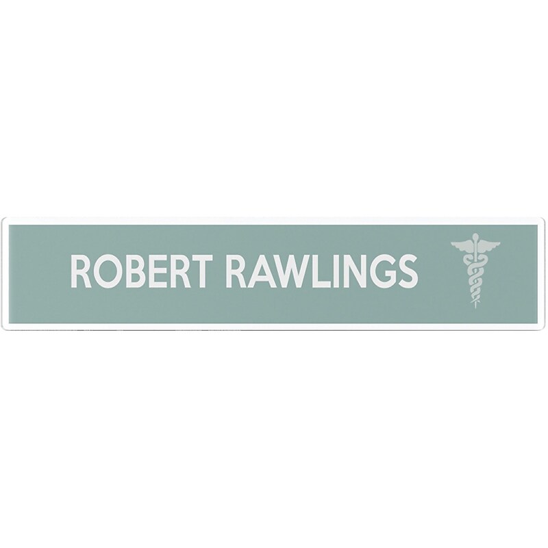 Deflect-O Horizontal Nameplate Holder, Horizontal, Wall Mounted, Clear Plastic (587501RT) image 1