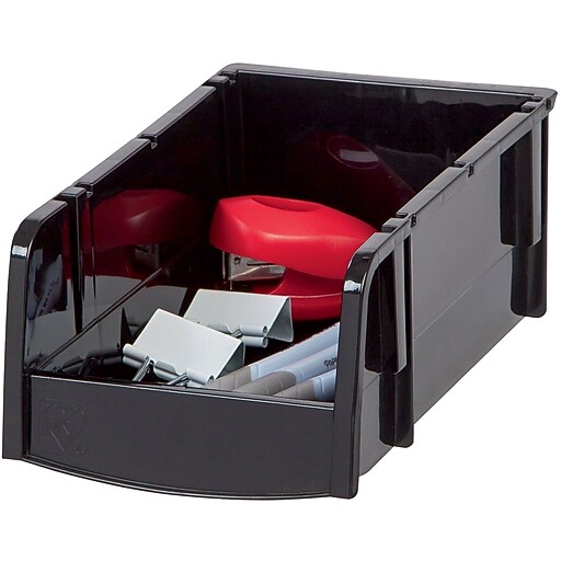 Staples® Small Modular Stacking Bin, Black (51056) Staples