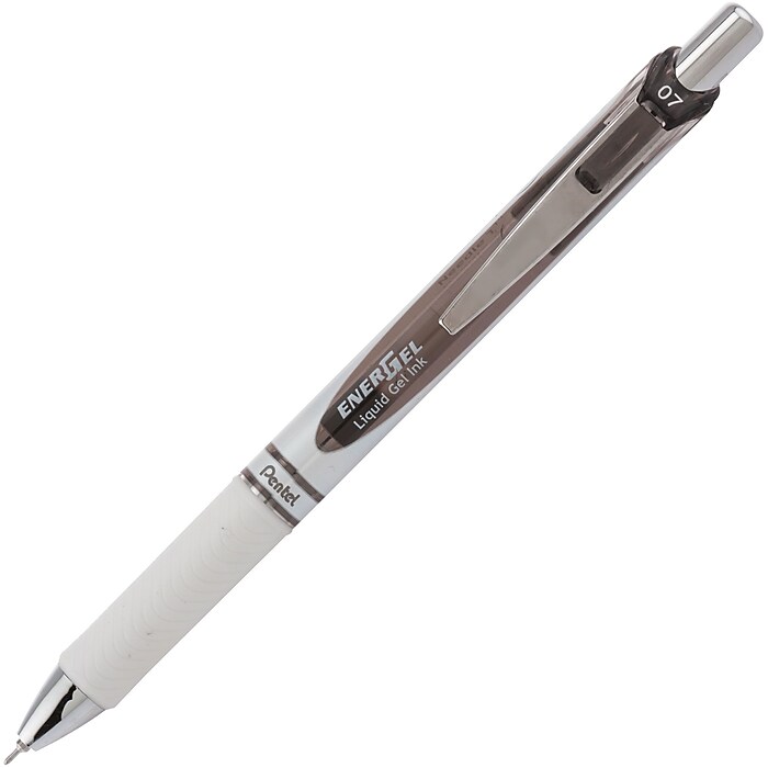 Pentel EnerGel Retractable Gel Pen, Medium Point, Black Ink, Dozen
