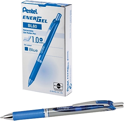 Pentel EnerGel Gel-Tintenroller 0,7 Mm – 14 Stück, Himmelblau, Einziehbar, Für Links- & Rechtshänder
