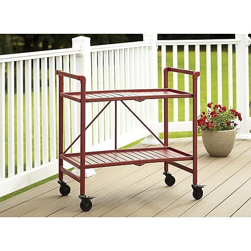 Shop Staples for Red Outdoor Folding Serving Cart