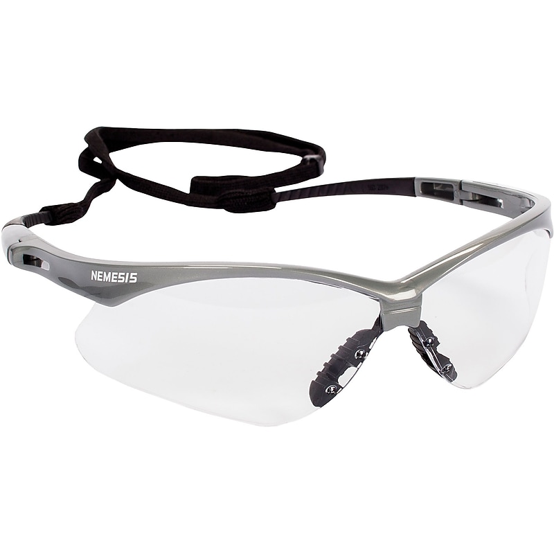 KleenGuard Nemesis® Safety Glasses, Clear Anti-Fog Lenses with Inferno/Red Frame, 1/Pair (47388) image 1