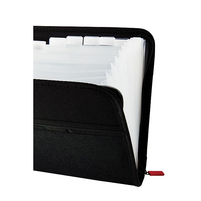 TRU RED Accordion File, 13-Pocket, Letter Size, Black (TR51817