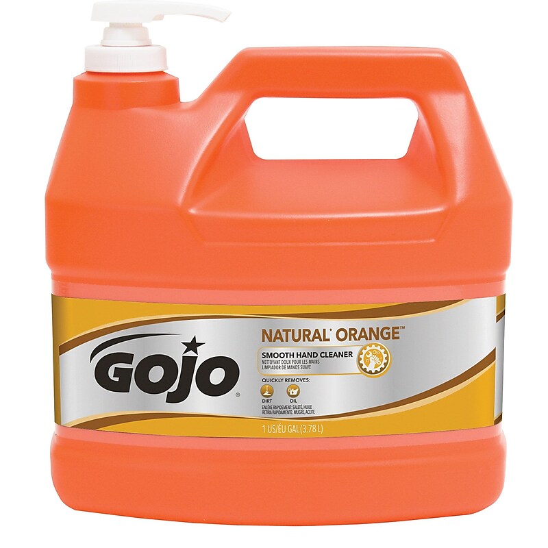 GOJO Natural Orange Liquid Hand Soap, Orange Citrus Scent, 128 oz. (0945-04) image 1
