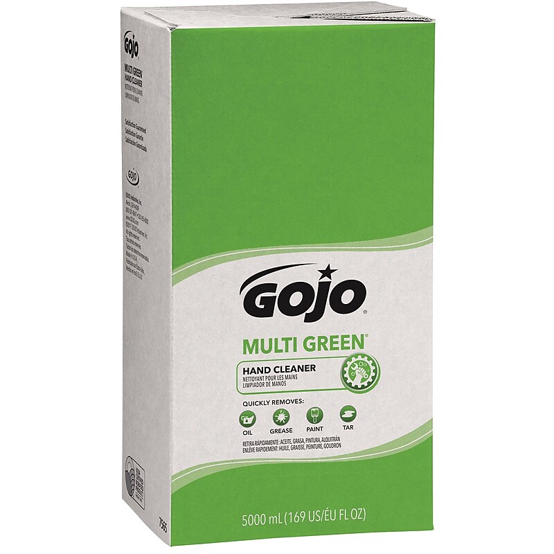 GOJO Multi Green Liquid Hand Soap Refill for PRO TDX Dispenser, Citrus Scent, 5000 ml., 2/Carton (7565-02) image 1