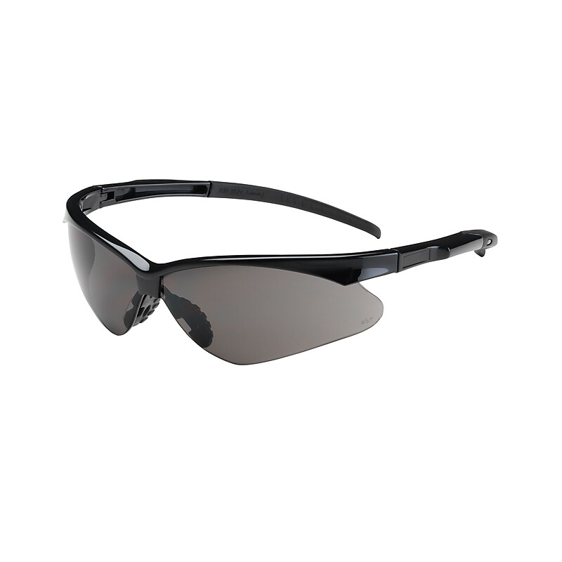 Bouton Adversary Glasses, Gray Anti-Scratch Lens, Gloss Black Frame, Rubber Temples & Bridge, Each (250-28-0001) image 1
