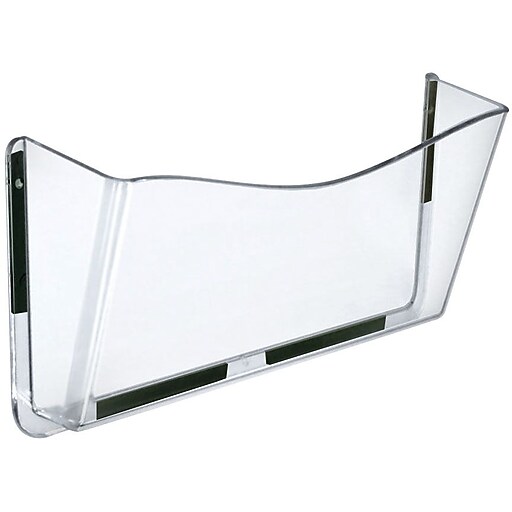 Azar Displays Acrylic Single Pocket Wall File with Strips, 4/Pack (250045) Staples