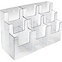 Azar Brochure Holder, 13.125" x 9", Horizontal, Desktop/Wall, Clear, Acrylic, 2/Pack (AZA252817)~#|#~s1099175_sc7