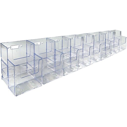 Azar Displays TwoTiered TriFold Brochure Counter Holder, Clear