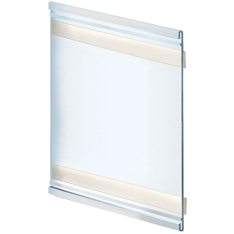 Azar Nameplate Holder, 6" x 7", Vertical, Wall Mounted, Clear Plastic, 10/Pack (AZA199624) image 1