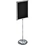 Azar Two-Sided Floor Stand Sign Holder, 22" x 28", Vertical, Freestanding, Silver Metal (AZA300289)~#|#~s1099203_sc7