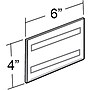 Azar Sign Holder, 6" x 4", Horizontal, Wall Mounted, Clear Plastic, 10/Pack (AZA122014)~#|#~s1099205_sc7
