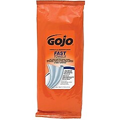 GOJO Fast Towels Hand-Cleaning Towels Resealable Packet, Orange
