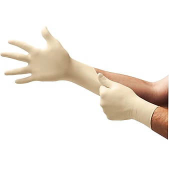 Ansell Evolution One® Natural Clear Powder-Free Latex Exam Gloves, Size Medium, 100/BX (EV-2050)