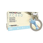 Ansell XCEED® Powder-Free Ergonomic Nitrile Exam Gloves, Beaded Cuff, Latex-Free, Size Large, 250/BX (XC-310)